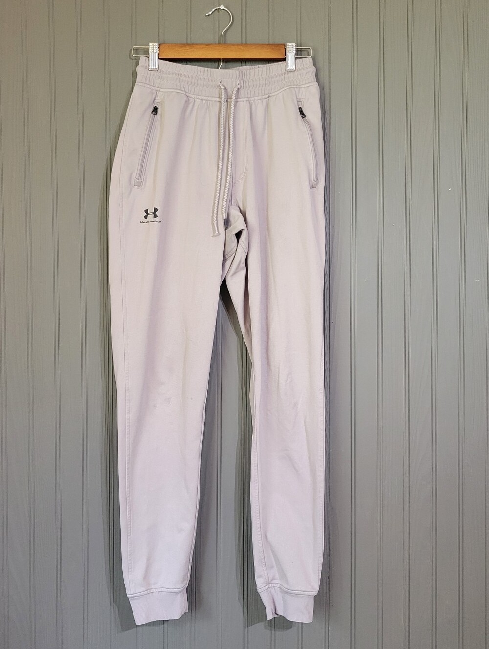 Under Armour Unstoppable Joggers Loose Fit Zipper Pocket Gray Women's Small